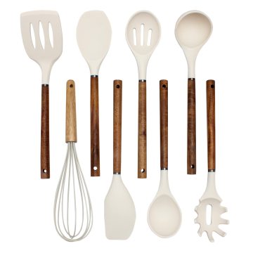 Popular Easy-to-Clean Wooden Kitchen Utensil and Spatula Set
