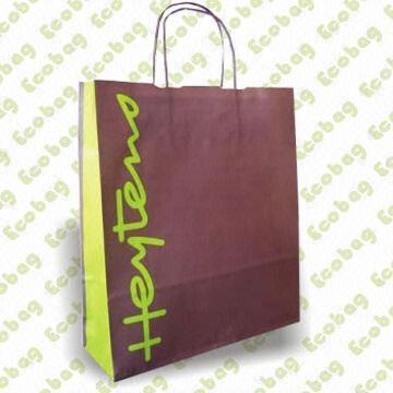 Kraft Paper Shopping Bag, Measures 32 x 24 x 9cm, Suitable for Packing Purposes, Eco-friendly