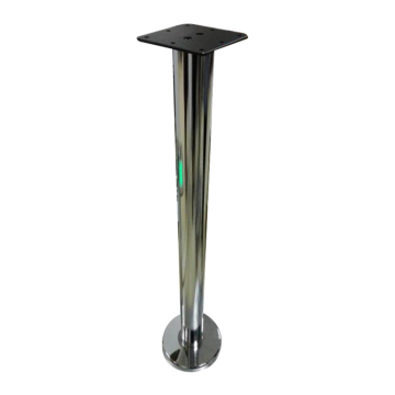 Pata de mesa de hierro galvanizado D217x1040mm, barra de Metal cromado resistente, pata de soporte para muebles de mesa alta
