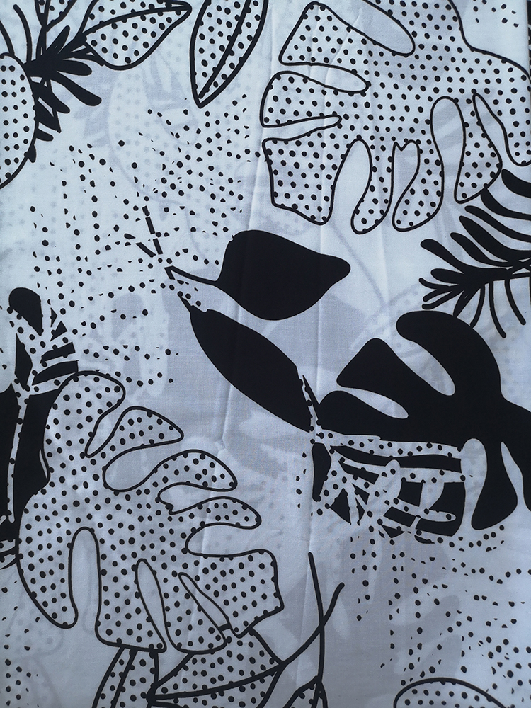 Black&White Rayon Challis 30S Air-jet Printing Fabric