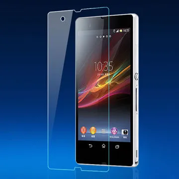 Anti-crack 0.33mm round angel tempered glass screen protector for Sony Xperia-Z L36h