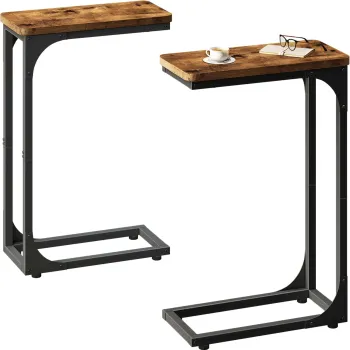 C-Shaped End Table Set: Stylish and Space-Saving Furniture for Your Living Room or Bedroom
