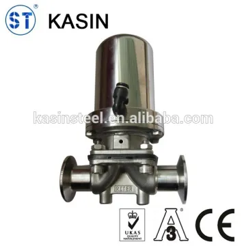 Pneumatic diaphragm valve with ss/plastic actuator