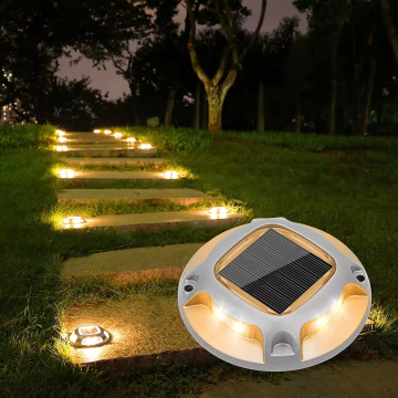 Luzes solares de duas cores para calçadas: pregos de estrada que economizam energia