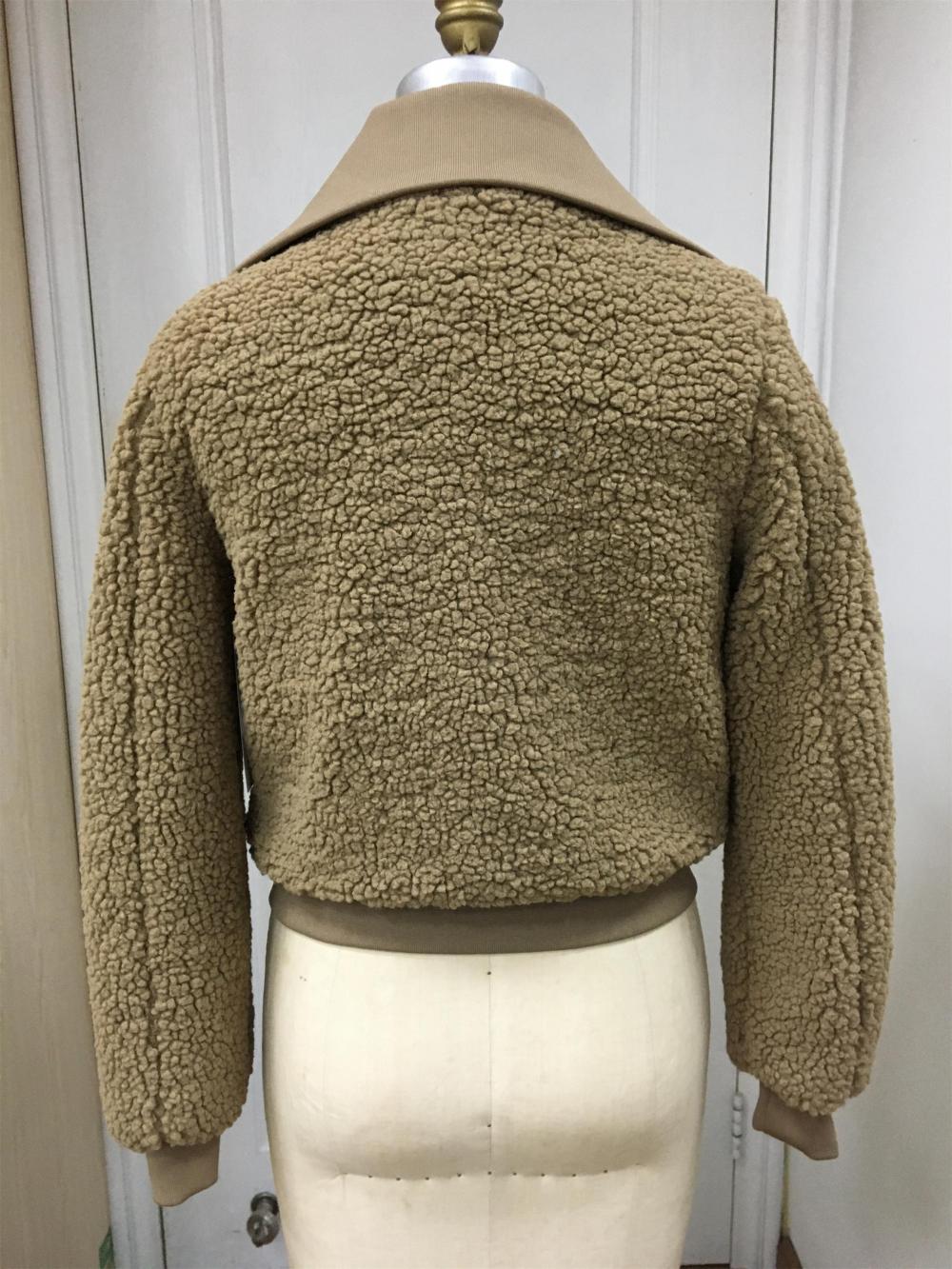 Veste en fausse peau de mouton pour femmes