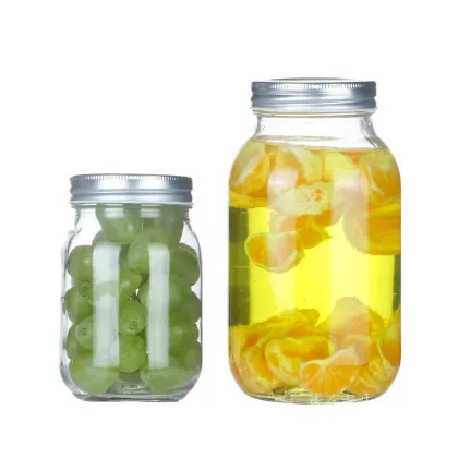 86mm Wide Mouth Glass Ball Mason Jar with Lid and Ring