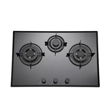 Three burner flat steel pan gas stoveS tops 600
