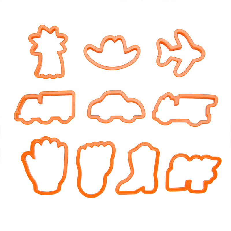 plastic vehicles cookie cutter set