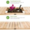 Outdoor Mobile Garden Potting Bench Wood Workstation Table