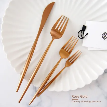Luxury Royal Stainless Steel Rose gold PVD Cutlery