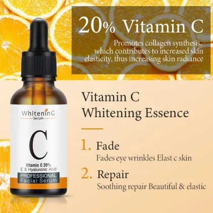 Natural Vitamin C Serum with Hyaluronic Acid for Skincare