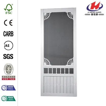 Prairie View Solid Vinyl White Screen Door