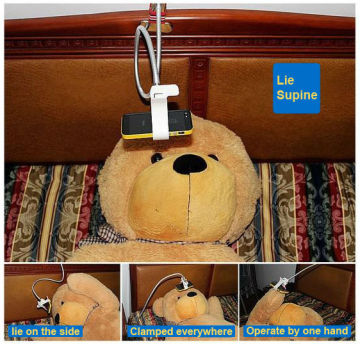 Universal lazy phone stand with desk clip