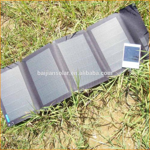 Flexible waterproof solar mobile charger for charging 5V electronic devices