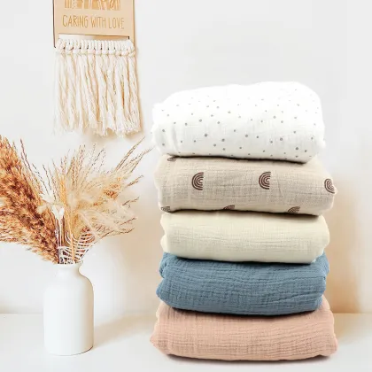 Extra Soft 100% Cotton Muslin Fitted Crib Sheets for Standard Crib Mattress