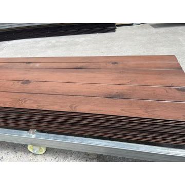 Carved Metal Decor Flat Metal Siding Wood Grain with Grooves Sandwich Panel Supplier