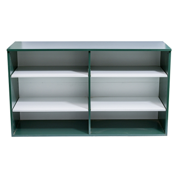 Natural wood bookcase organizer