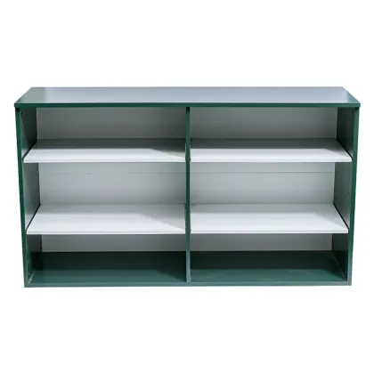 Natural wood bookcase organizer