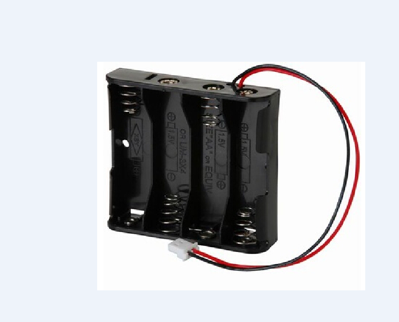 4 bitar AA -batterilhållare/fodral med tråd och plugg