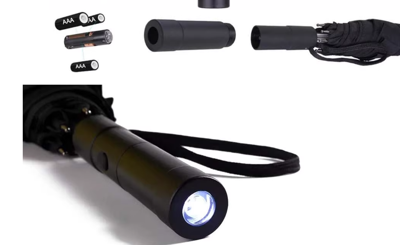 Night Safety Auto LED Shaft Umbrella