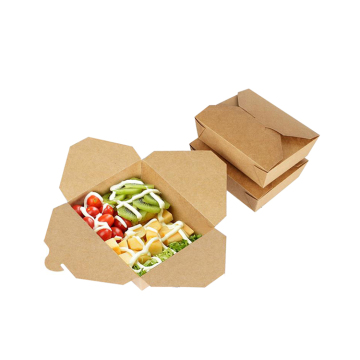 Wegwerp Kraft Paper Fast Food -verpakkingsdozen