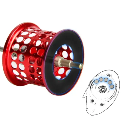 LETOYO Micro Aluminum Alloy Spool for DAIWA CC80/ CR80/ CG80/ Bass X Bait Casting Reel