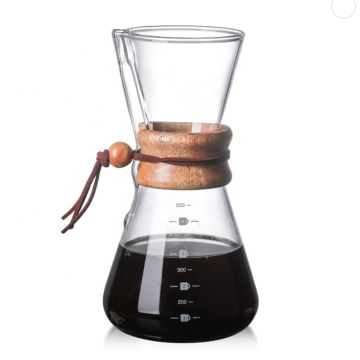 बोरोसिलिकेट ग्लास कैरफ़ और पुन: प्रयोज्य स्टेनलेस स्टील स्थायी फ़िल्टर मैनुअल कॉफी ड्रिपर ब्रेवर के साथ कॉफी मेकर पर डालो