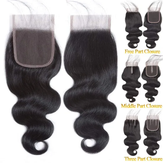 HD Transparent Brazilian Hair 4x4 Lace Closure, Cuticle Aligned Hair Cheap Lace Closure Body Wave ,100% Human Hair Lace Closure