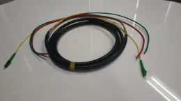 Hybrid cable with1x2.0mm LC/APC-LC /APC SM SX termination and 2x16AWG nonterminated