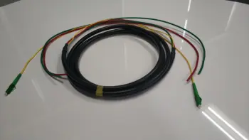 Hybrid cable with1x2.0mm LC/APC-LC /APC SM SX termination and 2x16AWG nonterminated