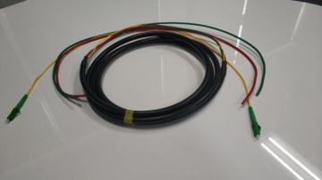 Hybrid cable with1x2.0mm LC/APC-LC /APC SM SX termination and 2x16AWG nonterminated
