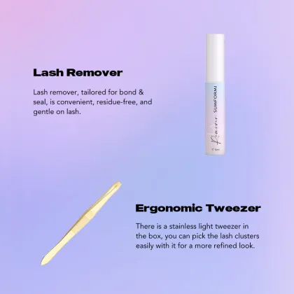 Sumformi Waterproof Strip Lash Glue Adhesive Kit for Russian Volume Lashes