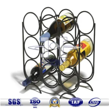 Metal Wire Classic Wine Rack Display Shelf