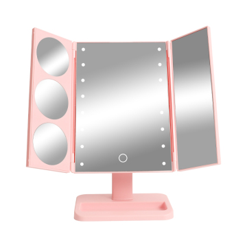 Three Way Magnifying Makeup Mirror with Lights