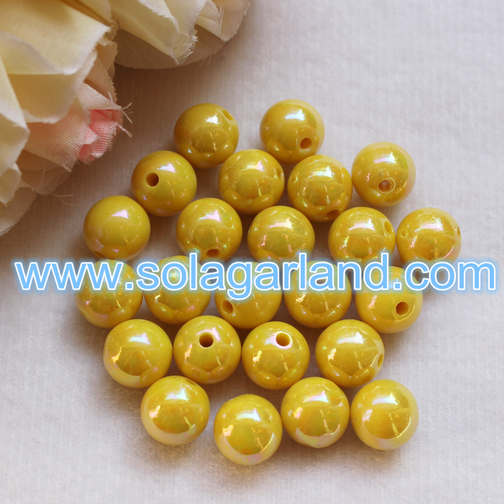 Plastic Spacer AB Gumball Beads