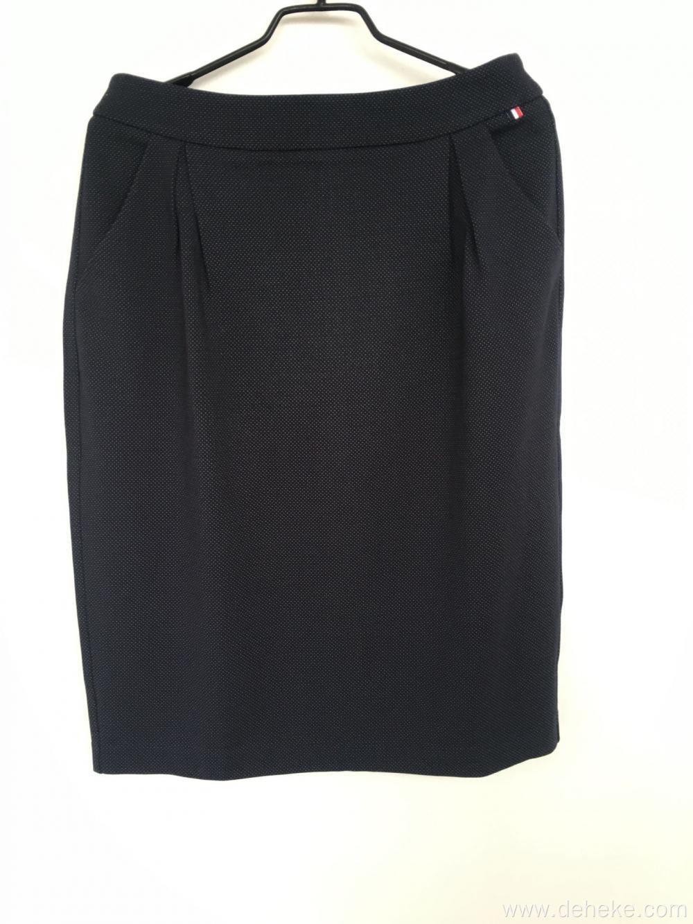 Women's knit micro jacquard elegant skirt