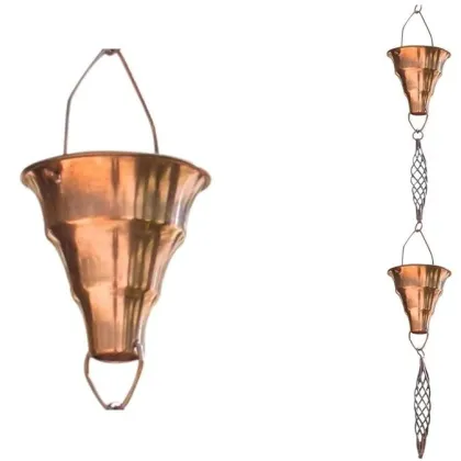 Factory Supply Aluminum Copper Chime Lily Bell Rain Chain