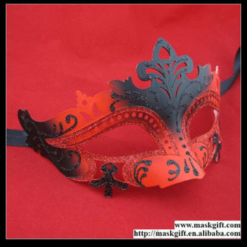 100% Handcraft Mask High Quality Luxurious Red And Black One Size Half Face Mask