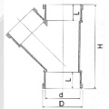 BS5255 / 4514 Drainage Upvc Y-tee Warna Abu-abu