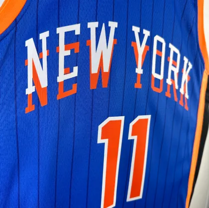 New Thailand Quality Heat Press New York Basketball Jerseys: Jalen Brunson, Carmelo Anthony, RJ Barrett