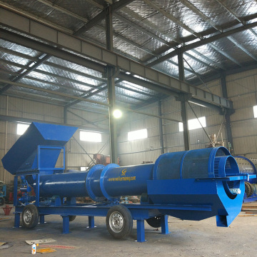 Portable Trommel Drum Machine for Cleaning Sticky Clay and Alluvial Gold