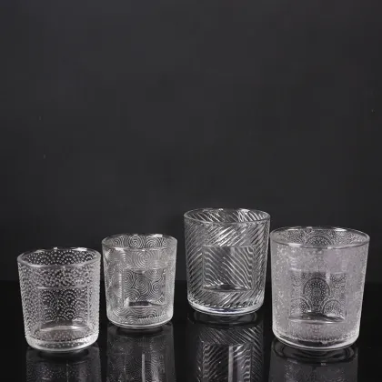 Creative Labelable Patterned Glass Jars for Home Furnishing