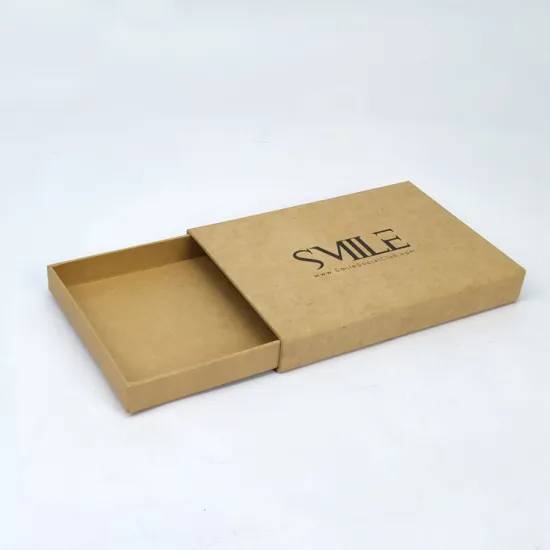Brown Kraft Sliding Gift Drawer Box Custom Packaging