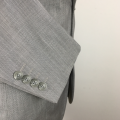 Custom business gray anti-wrinkle modern men's suit