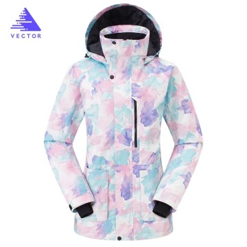 Ski Jacket Extra Warm Women Long Hooded Winter Snowboard Wear Thick Coat Clothing Camping Snow Skiing Outdoor Waterproof