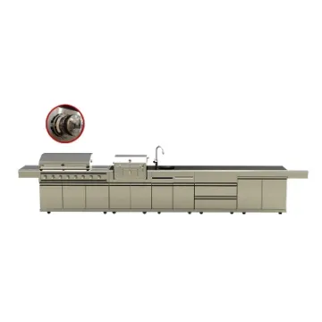 Made in China Stainless Steel Island Barbecue Grill Outdoor Kitchen Cabinet