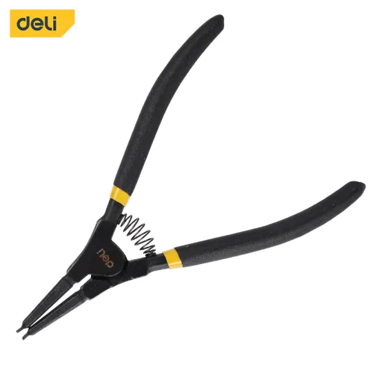 Deli Tools DL20022 External Straight Retaining Snap Ring Circlip Pliers 7"