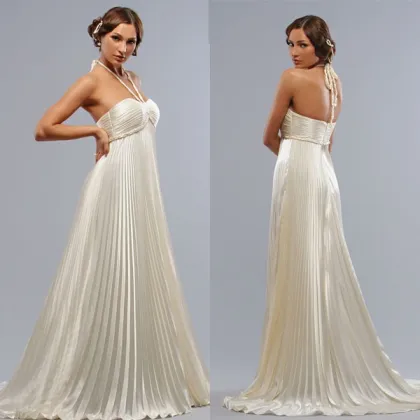 new halter designer pregnant women wedding dress