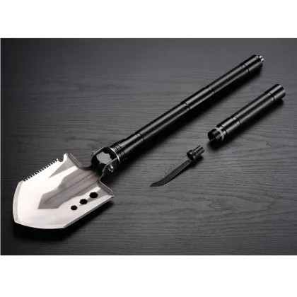 G11 Multifunction Tactical Survival Shovel - Camping Essential with S/S and Aluminum Handle