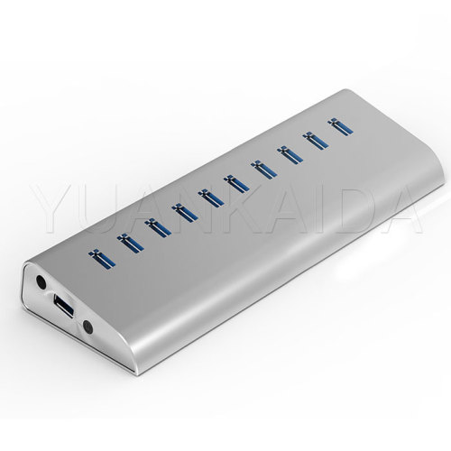 HUB de datos portátiles de aluminio de 10 puertos USB 3.0